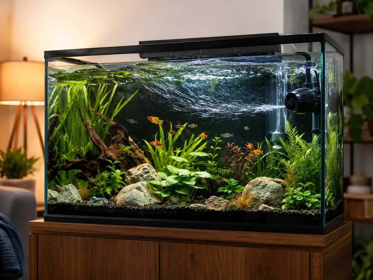 Aquarium Water Pump Guide: Flow, Head Height, Oxygen, and Safe Maintenance