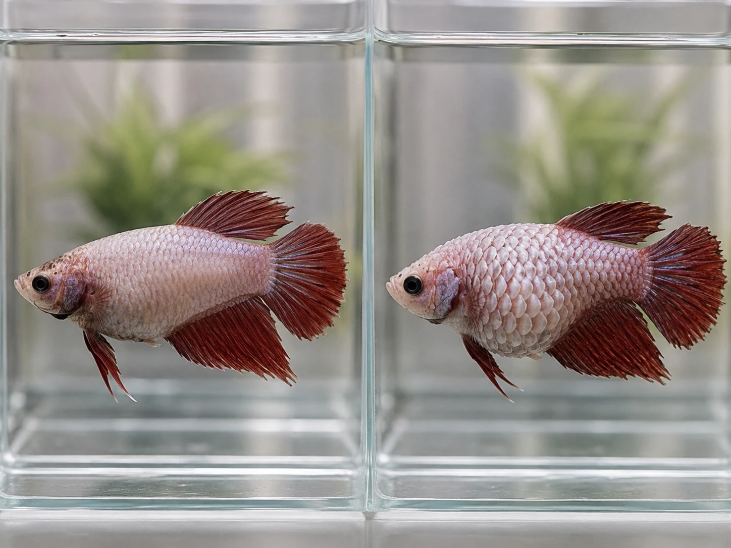 Simple bloating can look full from the side, but raised scales from above change the urgency.