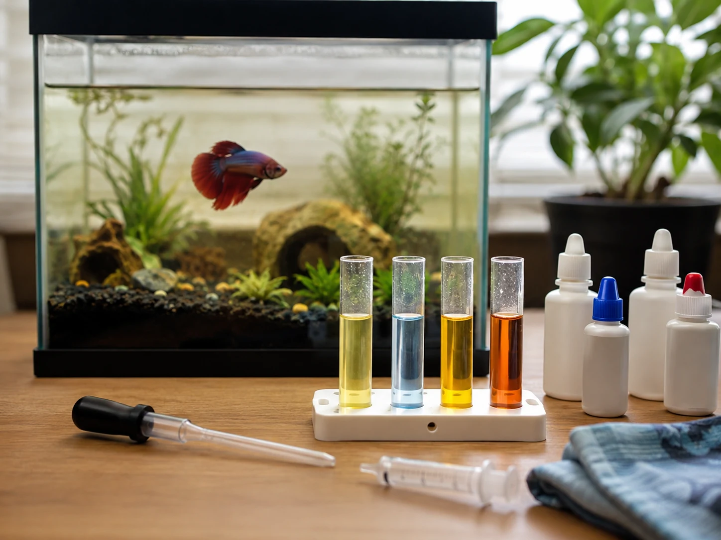 A dropsy-like case cannot afford unsafe ammonia or nitrite. Test before guessing.