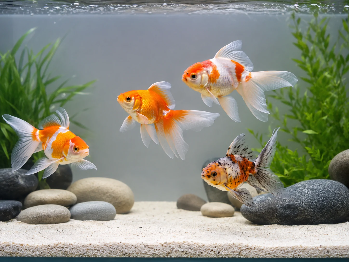 Fancy Goldfish Open Swimming Space