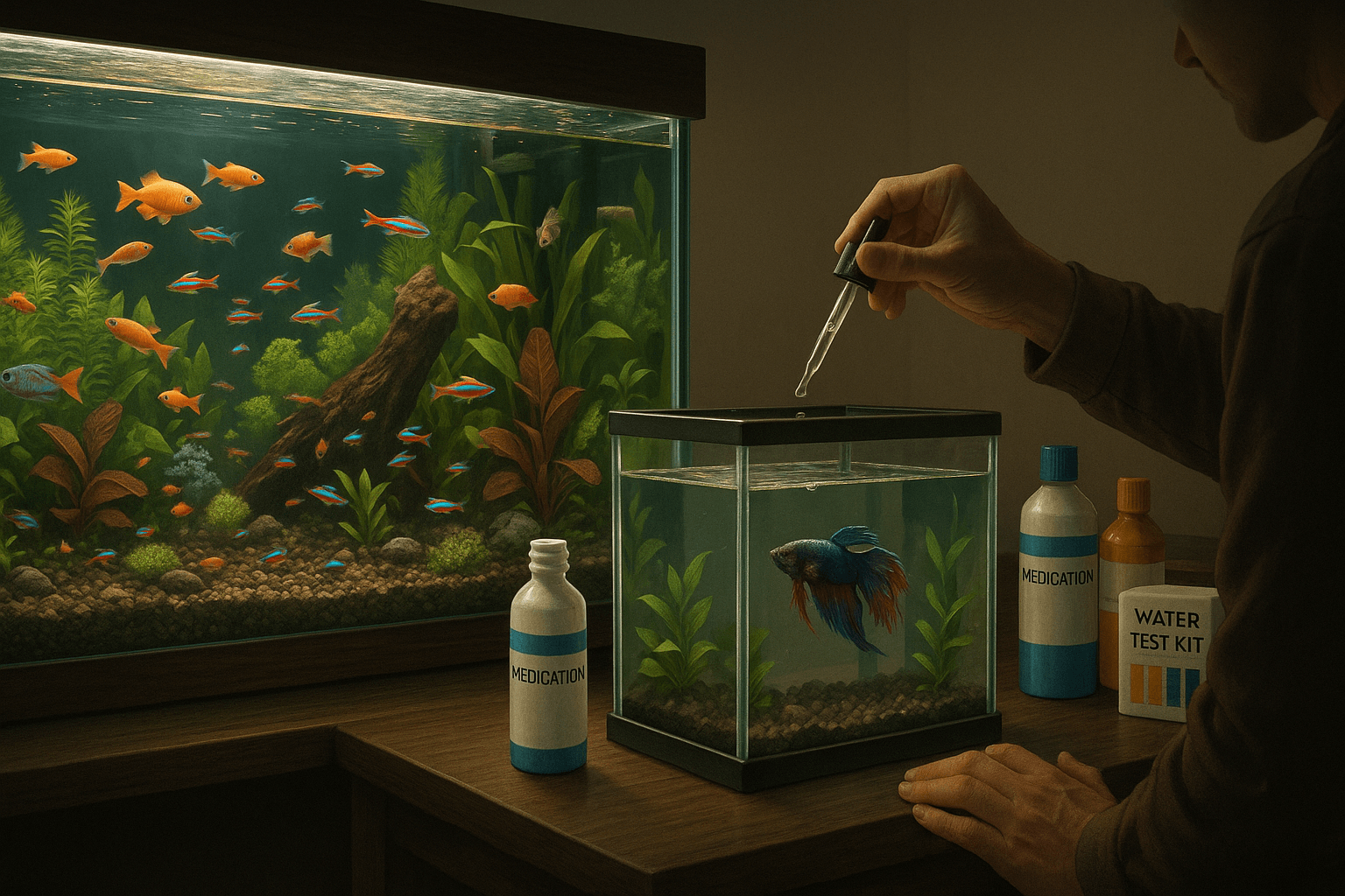 Treating fish wounds